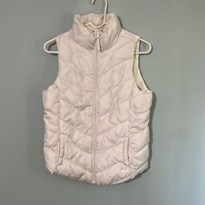 Women’s small puffy vest - white